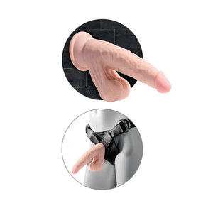 8 Inch Triple Density Cock With Swinging Balls