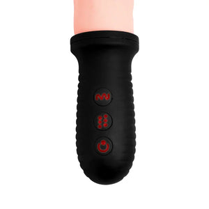 8x Auto Pounder Vibrating and Thrusting Dildo With Handle - Flesh