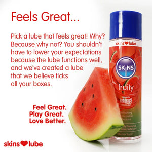 Skins Watermelon Water Based Lubricant 4.4 Fl Oz