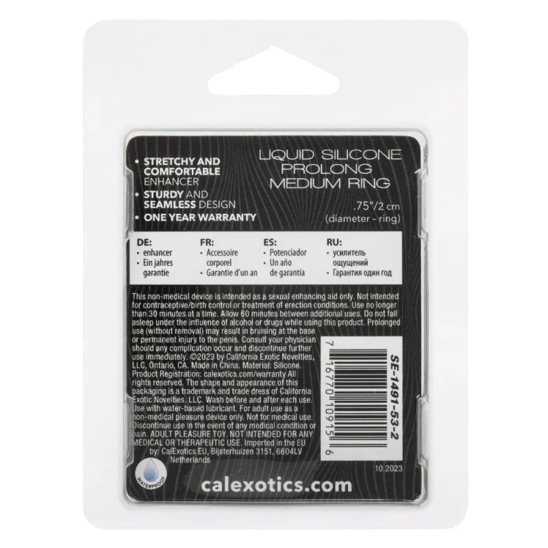 Alpha Glow-in-the-Dark Liquid Silicone Prolong Medium Ring - Orange - MyPleasure