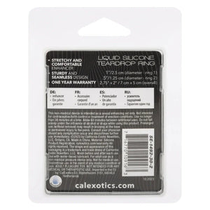 Alpha Glow-in-the-Dark Liquid Silicone Teardrop Ring - Orange - MyPleasure