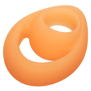 Alpha Glow-in-the-Dark Liquid Silicone Teardrop Ring - Orange - MyPleasure