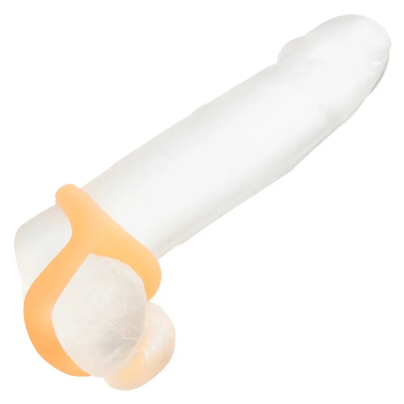 Alpha Glow-in-the-Dark Liquid Silicone Teardrop Ring - Orange - MyPleasure