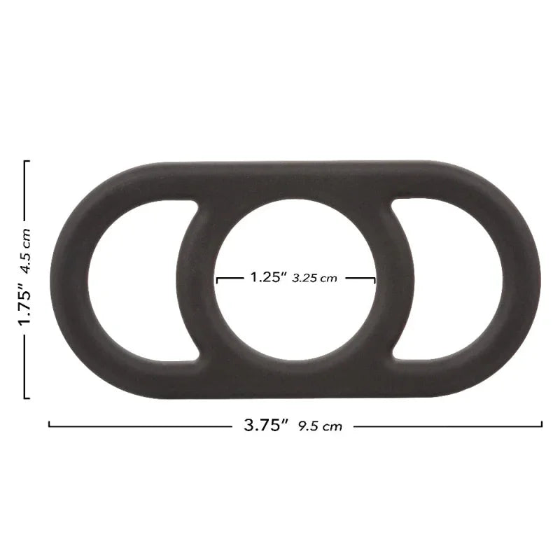 Alpha Liquid Silicone Commander Ring - Black - MyPleasure
