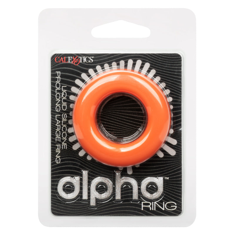 Alpha Liquid Silicone Prolong Large Ring - Orange