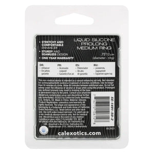 Alpha Liquid Silicone Prolong Medium Ring - Black - MyPleasure