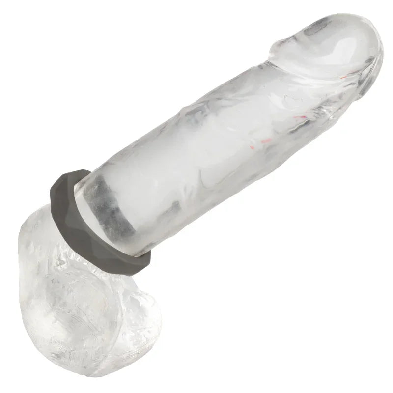 Alpha Liquid Silicone Prolong Prismatic Ring - Gray - MyPleasure
