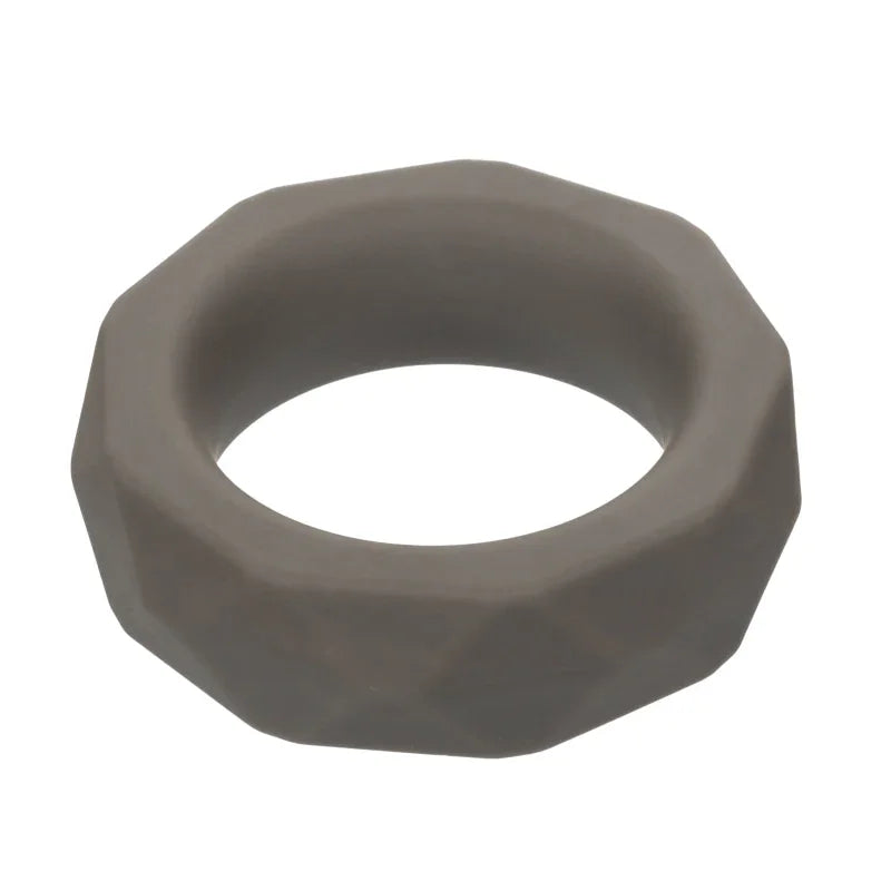 Alpha Liquid Silicone Prolong Prismatic Ring - Gray - MyPleasure