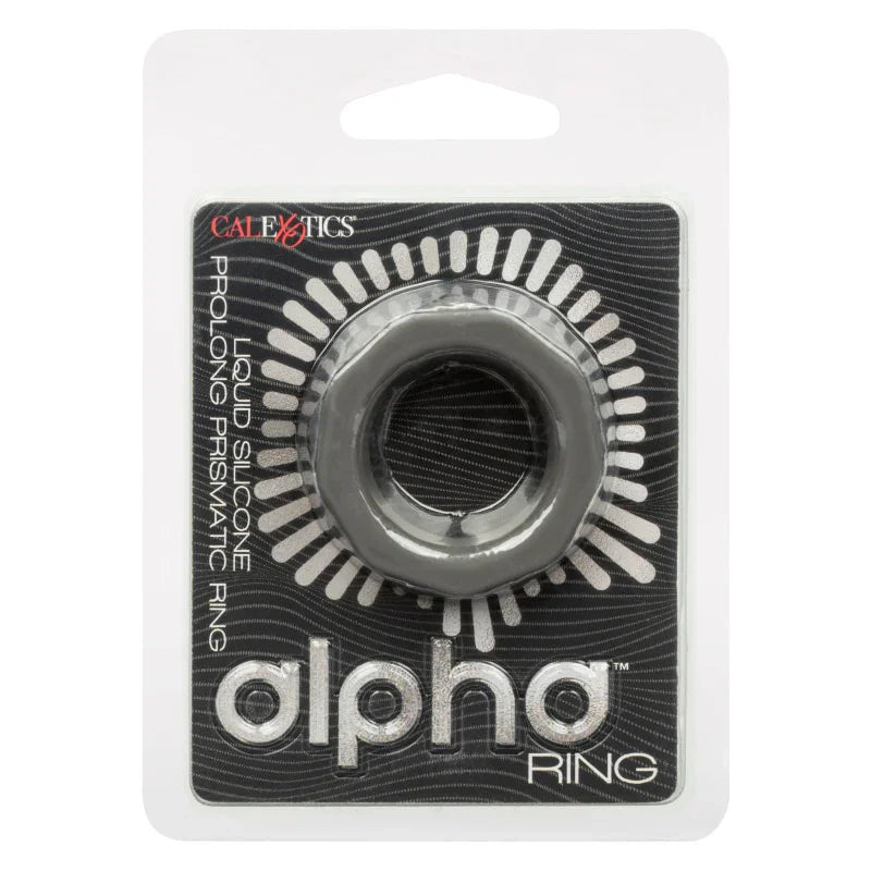 Alpha Liquid Silicone Prolong Prismatic Ring - Gray - MyPleasure