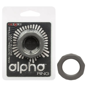 Alpha Liquid Silicone Prolong Prismatic Ring - Gray - MyPleasure