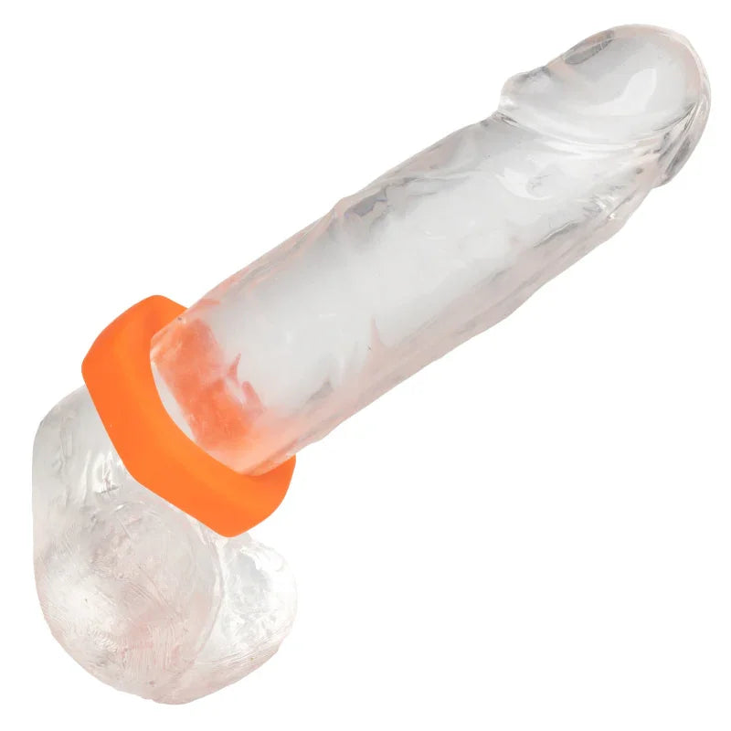 Alpha Liquid Silicone Prolong Sexagon Ring - Orange - MyPleasure