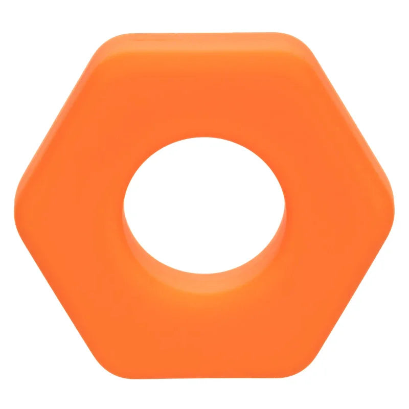 Alpha Liquid Silicone Prolong Sexagon Ring - Orange - MyPleasure