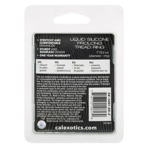 Alpha Liquid Silicone Prolong Tread Ring - Black - MyPleasure