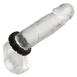 Alpha Liquid Silicone Prolong Tread Ring - Black - MyPleasure