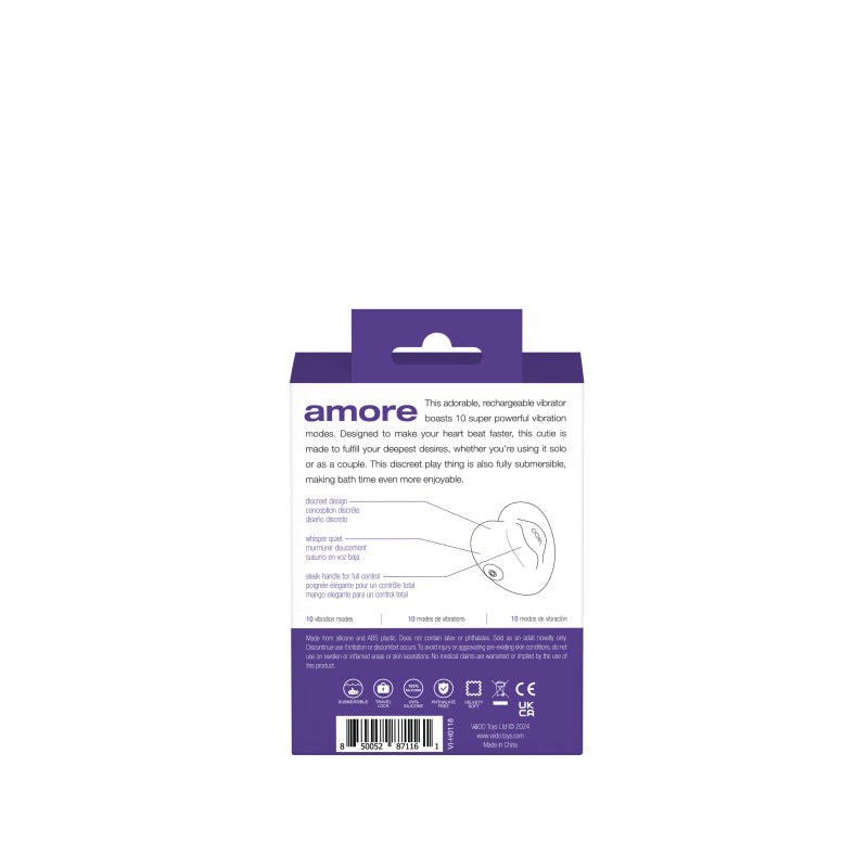 Amore Rechargeable Pleasure Vibe - Purple