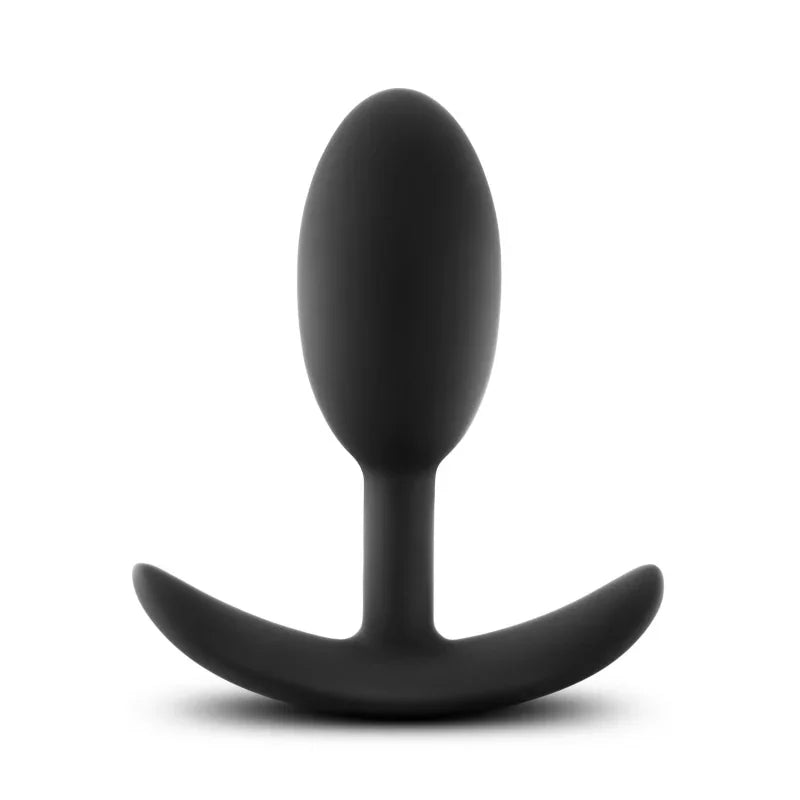 Anal Adventures - Platinum - Silicone Vibra Slim Plug -Medium - Black