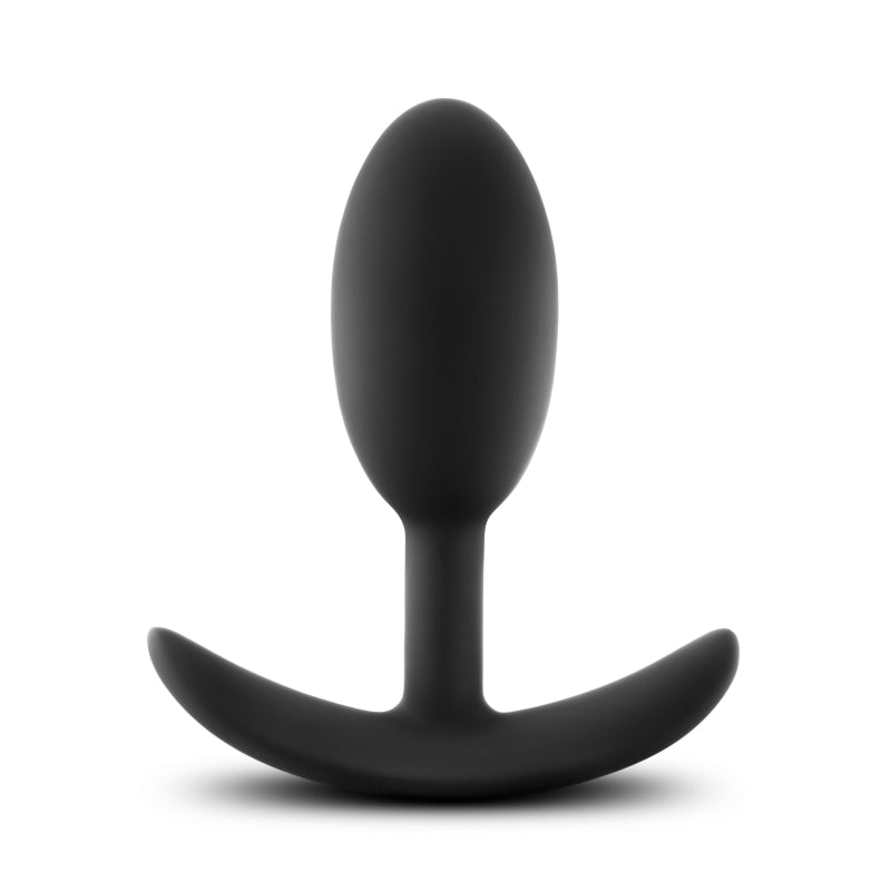 Anal Adventures - Platinum - Silicone Vibra Slim  Plug -Medium - Black