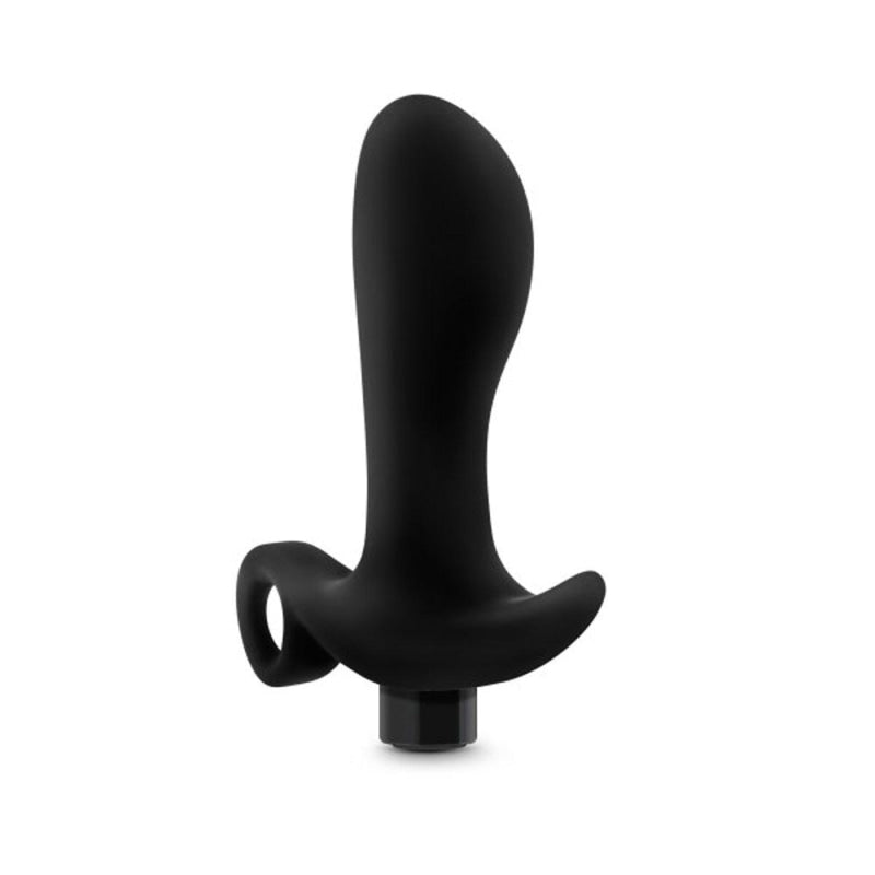 Anal Adventures - Platinum - Silicone Vibrating  Prostate Massager 01 - Black