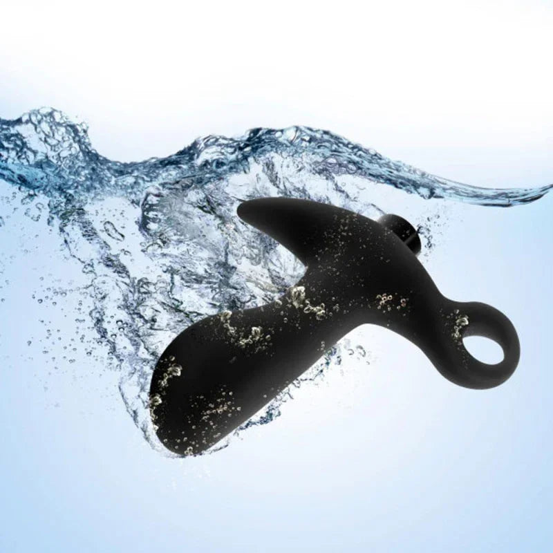 Anal Adventures - Platinum - Silicone Vibrating Prostate Massager 01 - Black