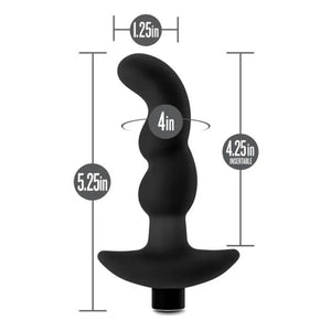 Anal Adventures - Platinum - Silicone Vibrating Prostate Massager 03 - Black