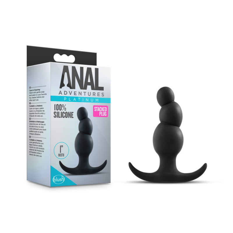 Anal Adventures Platinum - Stacked Plug - Black