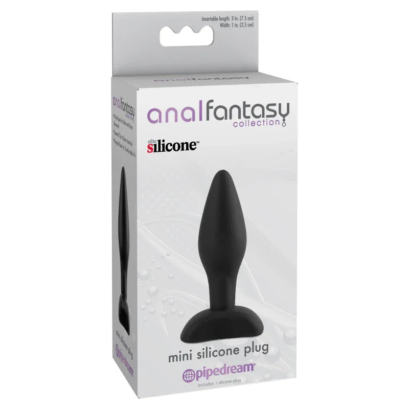 Anal Fantasy Collection Mini Silicone Plug - Black