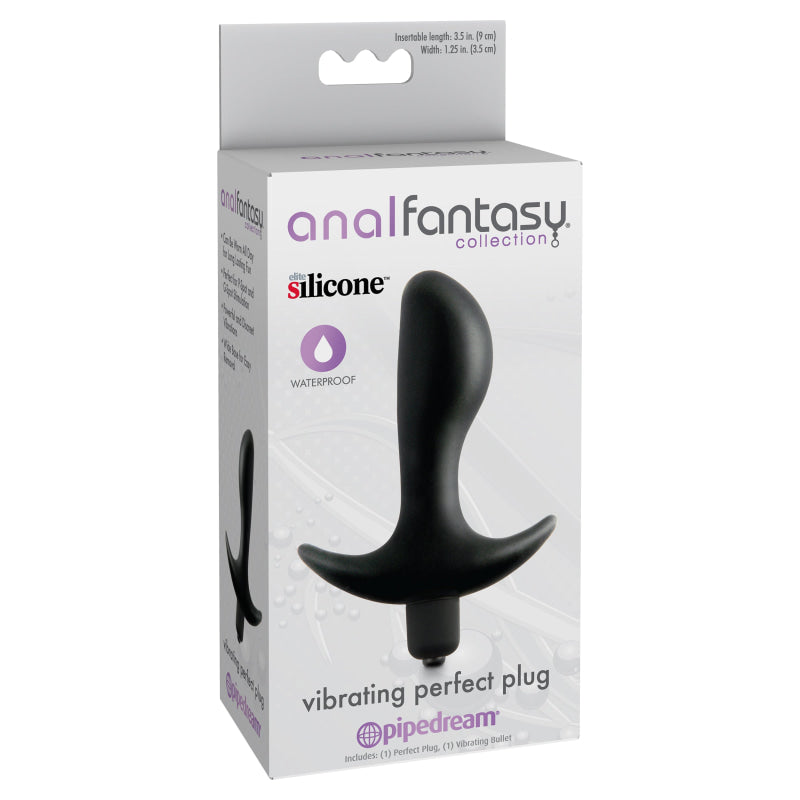 Anal Fantasy Collection Vibrating Perfect Plug - Black