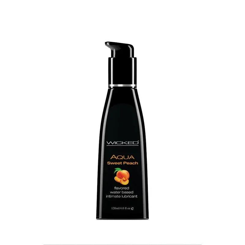 Aqua Sweet Peach Flavored Water Based Lubricant - 4 Oz. / 120 ml - MyPleasure