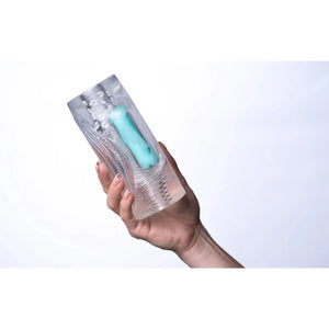 Aster Vibrating Male Masturbator With Bullet - Clear