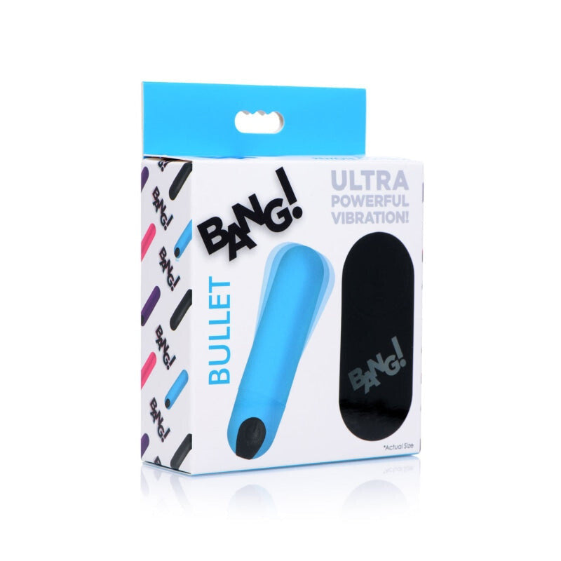 Bang Vibrating Bullet With Remote Control - Blue