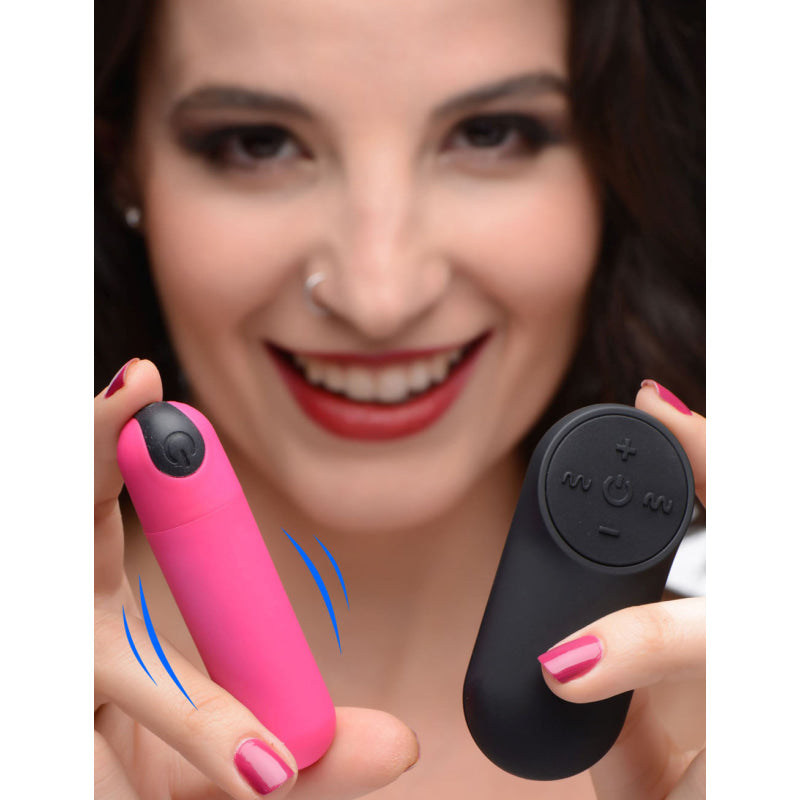 Bang Vibrating Bullet With Remote Control - Pink