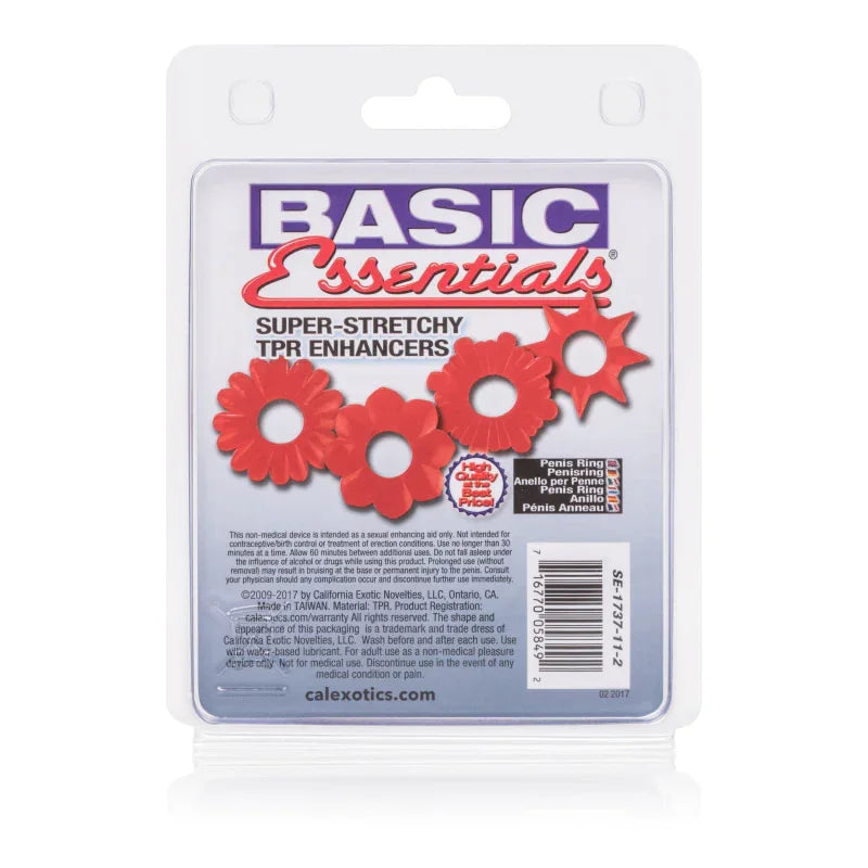 Basic Essentials 4 Pack - Red - MyPleasure