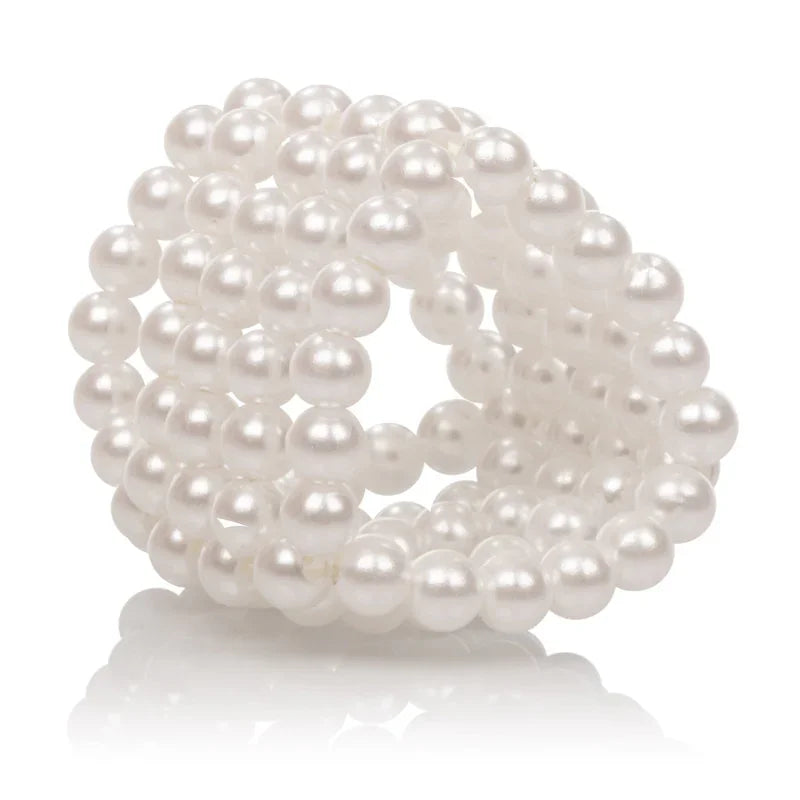 Basic Essentials Pearl Stroker Beads - Small - MyPleasure