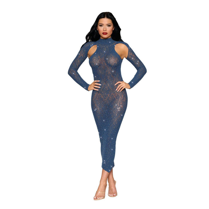 Bodystocking Gown Dmnd - One Size - Navy