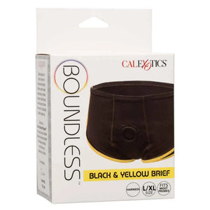 Boundless Black and Yellow Brief - Large/xlarge - Black/yellow - MyPleasure