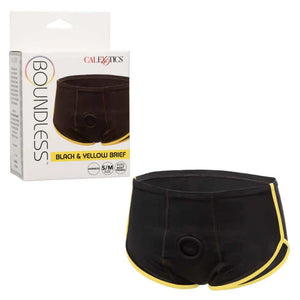 Boundless Black and Yellow Brief - Small/medium - Black/yellow - MyPleasure