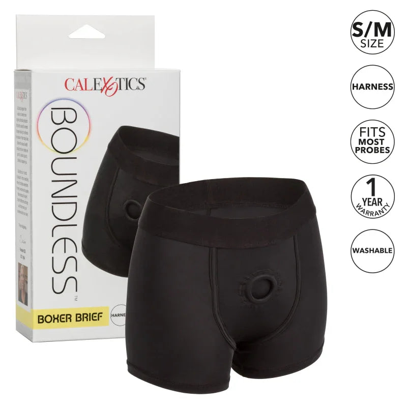 Boundless Boxer Brief - S/m - Black - MyPleasure