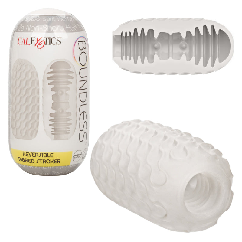 Boundless Reversible Ribbed Stroker - Clear