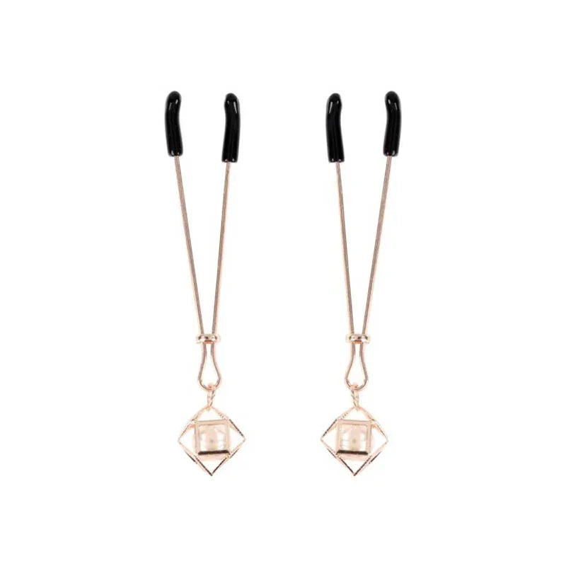 Brat Pearl Nipple Clips - Rose Gold