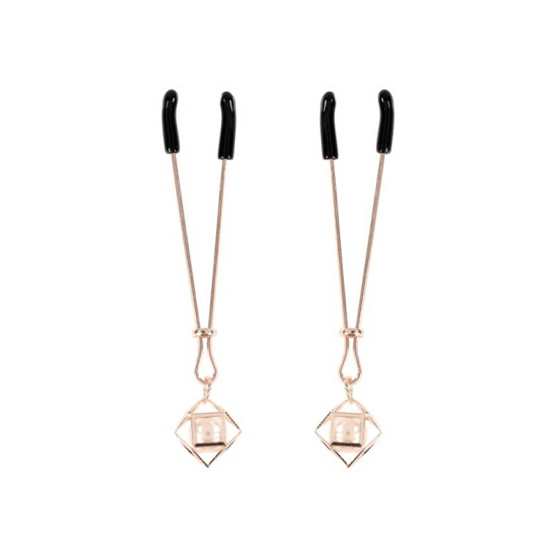 Brat Pearl Nipple Clips - Rose Gold