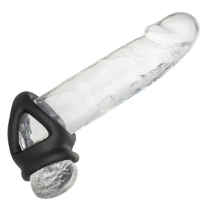 CalExotics Alpha Liquid Silicone Dual Cage & Cock Ring for Men - SE-1492-37-2