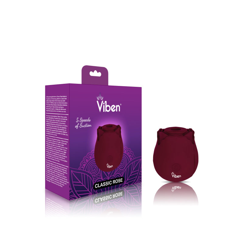 Classic Rose - Ruby - Handheld Rose Clitoral and Nipple Stimulator