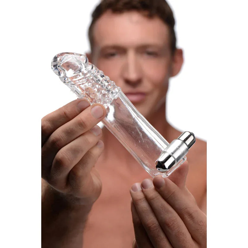 Clear Sensations Penis Extender Vibro Sleeve With Bullet