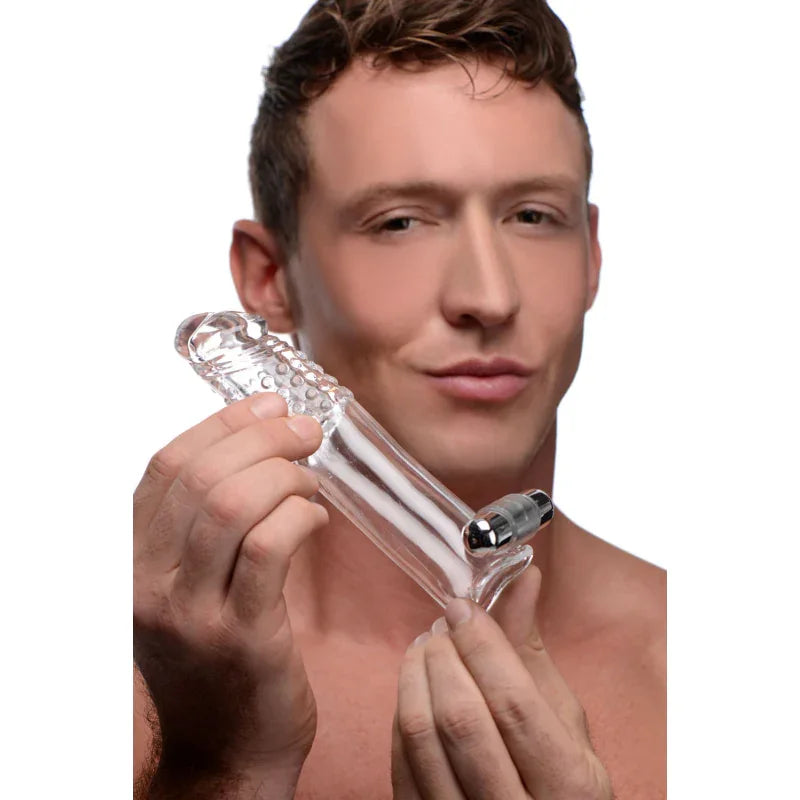 Clear Sensations Penis Extender Vibro Sleeve With Bullet