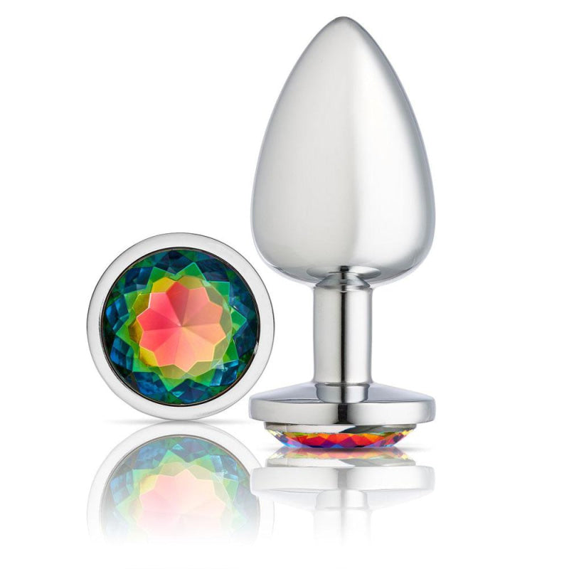 Cloud 9 Novelties Gems Silver Chromed Anal Plug - Large