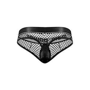 Cock Pit Net Cock Ring Thong - S/ M - Black - MyPleasure