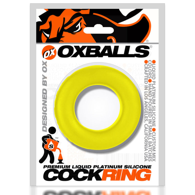 Cock T Small Comfort Cockring by Atomic Jock - Acid Yellow