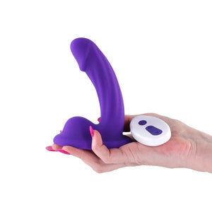 Colours Curve Vibrating 5" Dildo - Purple - MyPleasure