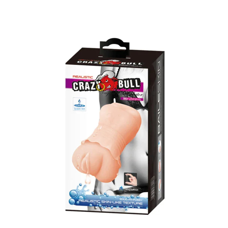 Crazy Bull No Lube Masturbator Sleeve - Realistic Pussy Skin-Like Texture