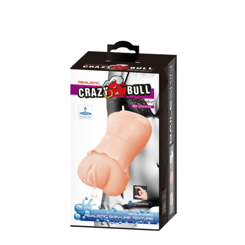 Crazy Bull No Lube Masturbator Sleeve - Realistic Pussy Skin-Like Texture